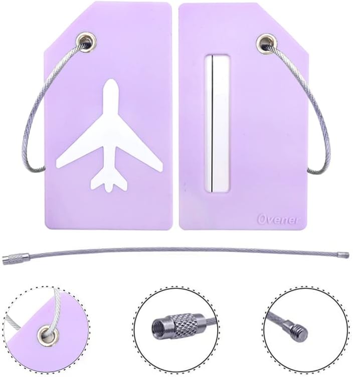 Ovener 5Pack Silicone Luggage Tag with Name ID Card Perfect to Quickly Spot Luggage Suitcase by - Image 4